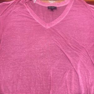 Pink V-Neck Women's